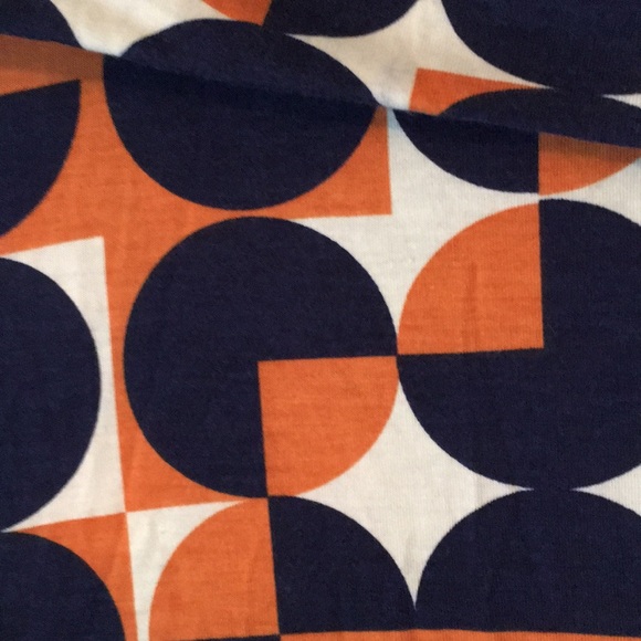 LuLaRoe maxi S Navy/orange/white mod circles NWT - Picture 3 of 4